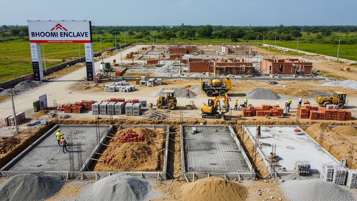 Bhoomi Enclave villa project foundations